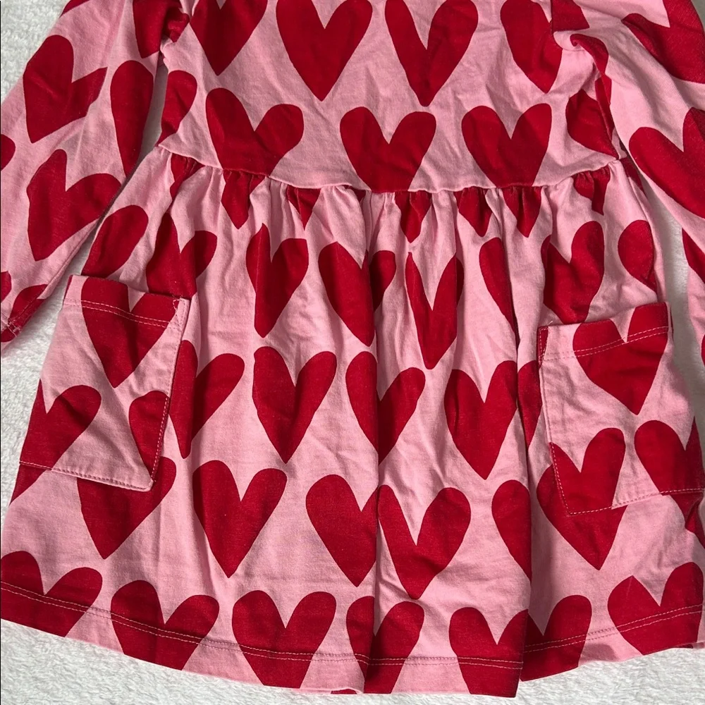 Hanna Andersson Pink Dress with Red Hearts - Picture 3 of 3